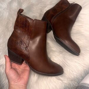 Brown Leather Ankle Boots